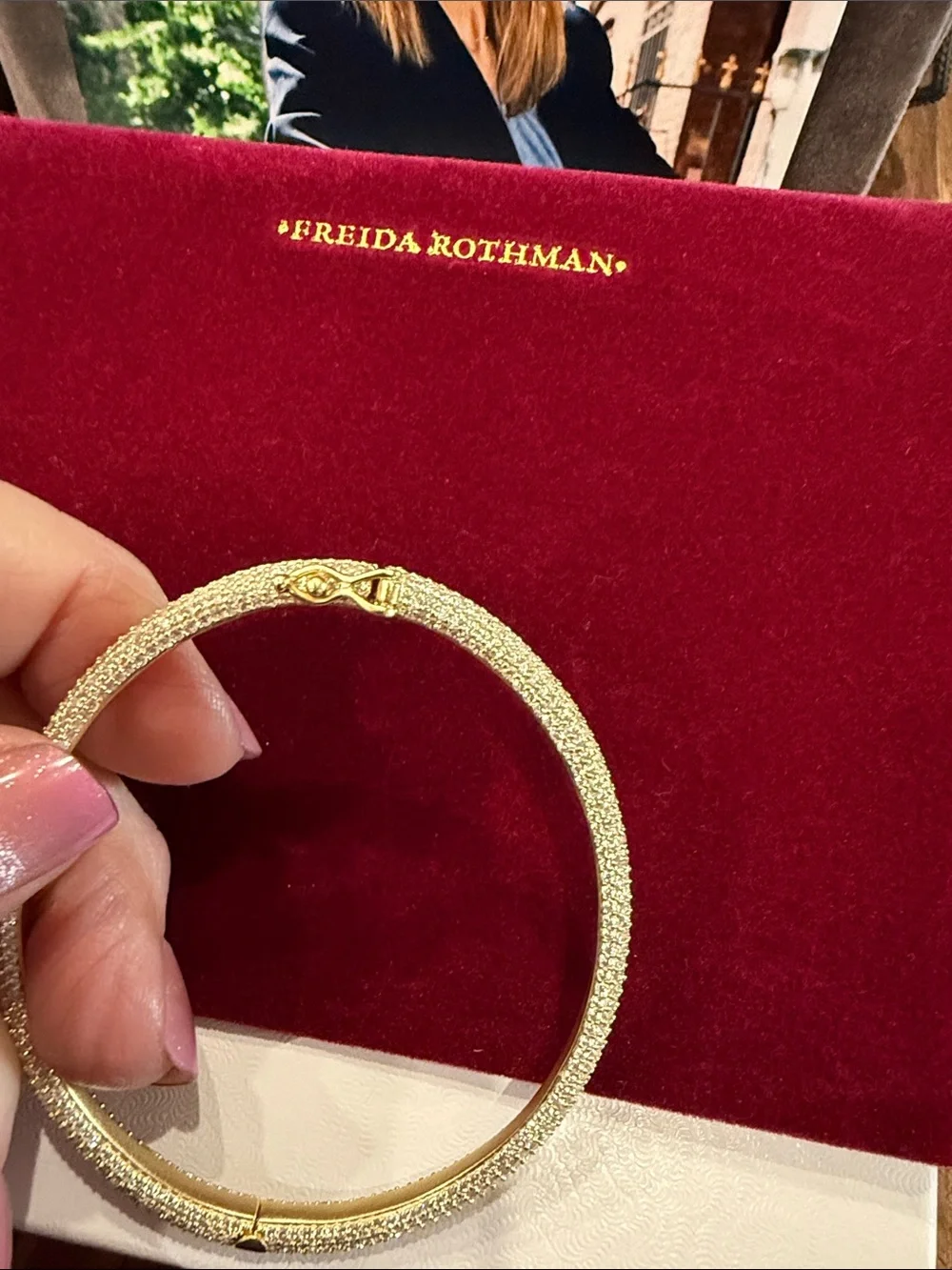 Freida Rothman Signature Pave Oval Bracelet